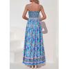 imagePRETTYGARDEN Womens Floral Maxi Dress Boho Casual 2026 Summer Spaghetti Strap Smocked Sleeveless Flowy Beach Vacation DressesSky Blue