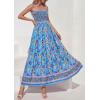 imagePRETTYGARDEN Womens Floral Maxi Dress Boho Casual 2026 Summer Spaghetti Strap Smocked Sleeveless Flowy Beach Vacation DressesSky Blue