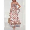 imagePRETTYGARDEN Womens Floral Maxi Dress Boho Casual 2026 Summer Spaghetti Strap Smocked Sleeveless Flowy Beach Vacation DressesWhite