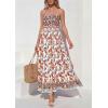 imagePRETTYGARDEN Womens Floral Maxi Dress Boho Casual 2026 Summer Spaghetti Strap Smocked Sleeveless Flowy Beach Vacation DressesWhite