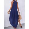 imagePRETTYGARDEN Womens Flowy Maxi Dresses Summer 2026 Halter Sleeveless Long Asymmetrical Spring Dress Beach Vacation SundressDark Blue