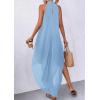 imagePRETTYGARDEN Womens Flowy Maxi Dresses Summer 2026 Halter Sleeveless Long Asymmetrical Spring Dress Beach Vacation SundressLight Blue