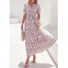 imagePRETTYGARDEN Womens Summer Maxi Dresses Boho Floral Short Sleeve V Neck Casual Wedding Guest 2026 Beach Vacation OutfitsFloral Beige Multicolored