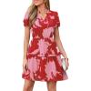 Floral Red Pink