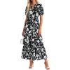 Floral Black White