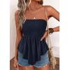 imagePRETTYGARDEN Peplum Tube Tops for Women Trendy Summer Going Out 2026 Spring Strapless Bandeau Smocked Flowy Babydoll ShirtsDark Royal Blue
