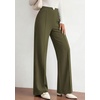 image:imagePRETTYGARDEN Palazzo Pants for Women 2026 Spring Dressy High Waisted Wide Leg Work Pants Fall Casual Flowy Lounge TrousersArmy Green