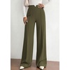 image:imagePRETTYGARDEN Palazzo Pants for Women 2026 Spring Dressy High Waisted Wide Leg Work Pants Fall Casual Flowy Lounge TrousersArmy Green