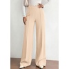 image:imagePRETTYGARDEN Palazzo Pants for Women 2026 Spring Dressy High Waisted Wide Leg Work Pants Fall Casual Flowy Lounge TrousersBeige