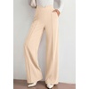 image:imagePRETTYGARDEN Palazzo Pants for Women 2026 Spring Dressy High Waisted Wide Leg Work Pants Fall Casual Flowy Lounge TrousersBeige