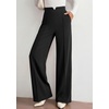 image:imagePRETTYGARDEN Palazzo Pants for Women 2026 Spring Dressy High Waisted Wide Leg Work Pants Fall Casual Flowy Lounge TrousersBlack