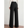 image:imagePRETTYGARDEN Palazzo Pants for Women 2026 Spring Dressy High Waisted Wide Leg Work Pants Fall Casual Flowy Lounge TrousersBlack