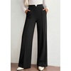 image:imagePRETTYGARDEN Palazzo Pants for Women 2026 Spring Dressy High Waisted Wide Leg Work Pants Fall Casual Flowy Lounge TrousersBlack