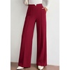 image:imagePRETTYGARDEN Palazzo Pants for Women 2026 Spring Dressy High Waisted Wide Leg Work Pants Fall Casual Flowy Lounge TrousersBurgundy
