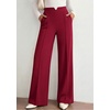 image:imagePRETTYGARDEN Palazzo Pants for Women 2026 Spring Dressy High Waisted Wide Leg Work Pants Fall Casual Flowy Lounge TrousersBurgundy