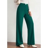 image:imagePRETTYGARDEN Palazzo Pants for Women 2026 Spring Dressy High Waisted Wide Leg Work Pants Fall Casual Flowy Lounge TrousersDark Green