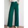 image:imagePRETTYGARDEN Palazzo Pants for Women 2026 Spring Dressy High Waisted Wide Leg Work Pants Fall Casual Flowy Lounge TrousersDark Green