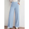 image:imagePRETTYGARDEN Palazzo Pants for Women 2026 Spring Dressy High Waisted Wide Leg Work Pants Fall Casual Flowy Lounge TrousersLight Blue