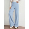 image:imagePRETTYGARDEN Palazzo Pants for Women 2026 Spring Dressy High Waisted Wide Leg Work Pants Fall Casual Flowy Lounge TrousersLight Blue