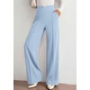 image:imagePRETTYGARDEN Palazzo Pants for Women 2026 Spring Dressy High Waisted Wide Leg Work Pants Fall Casual Flowy Lounge TrousersLight Blue