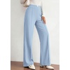 image:imagePRETTYGARDEN Palazzo Pants for Women 2026 Spring Dressy High Waisted Wide Leg Work Pants Fall Casual Flowy Lounge TrousersLight Blue