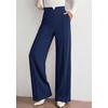 image:imagePRETTYGARDEN Palazzo Pants for Women 2026 Spring Dressy High Waisted Wide Leg Work Pants Fall Casual Flowy Lounge TrousersNavy Blue
