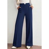 image:imagePRETTYGARDEN Palazzo Pants for Women 2026 Spring Dressy High Waisted Wide Leg Work Pants Fall Casual Flowy Lounge TrousersNavy Blue