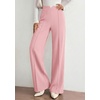 image:imagePRETTYGARDEN Palazzo Pants for Women 2026 Spring Dressy High Waisted Wide Leg Work Pants Fall Casual Flowy Lounge TrousersPink