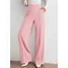 image:imagePRETTYGARDEN Palazzo Pants for Women 2026 Spring Dressy High Waisted Wide Leg Work Pants Fall Casual Flowy Lounge TrousersPink