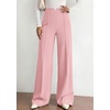 image:imagePRETTYGARDEN Palazzo Pants for Women 2026 Spring Dressy High Waisted Wide Leg Work Pants Fall Casual Flowy Lounge TrousersPink