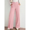 image:imagePRETTYGARDEN Palazzo Pants for Women 2026 Spring Dressy High Waisted Wide Leg Work Pants Fall Casual Flowy Lounge TrousersPink