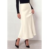 image:imagePRETTYGARDEN Womens 2026 Fall Fashion Maxi Long Skirts Trendy Silk Satin High Waisted A Line Mermaid Business Casual OutfitsBeige