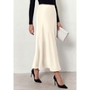 image:imagePRETTYGARDEN Womens 2026 Fall Fashion Maxi Long Skirts Trendy Silk Satin High Waisted A Line Mermaid Business Casual OutfitsBeige