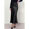 image:imagePRETTYGARDEN Womens 2026 Fall Fashion Maxi Long Skirts Trendy Silk Satin High Waisted A Line Mermaid Business Casual OutfitsBlack