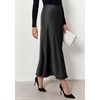 image:imagePRETTYGARDEN Womens 2026 Fall Fashion Maxi Long Skirts Trendy Silk Satin High Waisted A Line Mermaid Business Casual OutfitsBlack