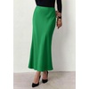 image:imagePRETTYGARDEN Womens 2026 Fall Fashion Maxi Long Skirts Trendy Silk Satin High Waisted A Line Mermaid Business Casual OutfitsGreen