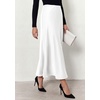 image:imagePRETTYGARDEN Womens 2026 Fall Fashion Maxi Long Skirts Trendy Silk Satin High Waisted A Line Mermaid Business Casual OutfitsWhite