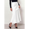 image:imagePRETTYGARDEN Womens 2026 Fall Fashion Maxi Long Skirts Trendy Silk Satin High Waisted A Line Mermaid Business Casual OutfitsWhite