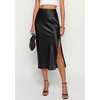 image:imagePRETTYGARDEN Womens Satin Skirt 2026 Summer Silk Business Casual High Waisted A Line Flowy Work Wedding Cocktail Midi SkirtsBlack