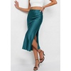 image:imagePRETTYGARDEN Womens Satin Skirt 2026 Summer Silk Business Casual High Waisted A Line Flowy Work Wedding Cocktail Midi SkirtsLake Blue
