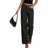 image:imagePRETTYGARDEN Womens Wide Leg Jeans High Waisted Stretchy Baggy Seamed Front Denim Palazzo Pants 2026 Summer Fashion ClothesBlack