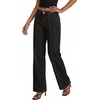 image:imagePRETTYGARDEN Womens Wide Leg Jeans High Waisted Stretchy Baggy Seamed Front Denim Palazzo Pants 2026 Summer Fashion ClothesBlack