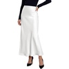 image:imagePRETTYGARDEN Womens 2026 Fall Fashion Maxi Long Skirts Trendy Silk Satin High Waisted A Line Mermaid Business Casual OutfitsWhite