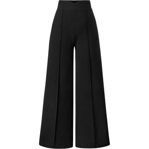 image:imagePRETTYGARDEN Palazzo Pants for Women 2026 Spring Dressy High Waisted Wide Leg Work Pants Fall Casual Flowy Lounge TrousersBlack