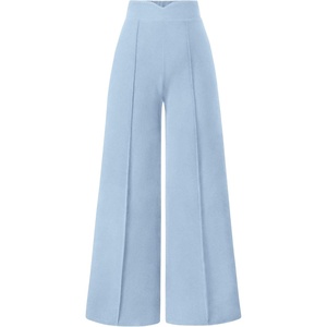 image:imagePRETTYGARDEN Palazzo Pants for Women 2026 Spring Dressy High Waisted Wide Leg Work Pants Fall Casual Flowy Lounge TrousersLight Blue