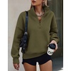 image:imagePRETTYGARDEN Womens Half Zip Oversized Sweatshirts Fleece Hoodies 2026 Trendy Long Sleeve Pullover Tops Y2k Fall OutfitsArmy Green