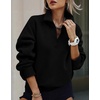 image:imagePRETTYGARDEN Womens Half Zip Oversized Sweatshirts Fleece Hoodies 2026 Trendy Long Sleeve Pullover Tops Y2k Fall OutfitsBlack