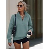 image:imagePRETTYGARDEN Womens Half Zip Oversized Sweatshirts Fleece Hoodies 2026 Trendy Long Sleeve Pullover Tops Y2k Fall OutfitsBlue Green