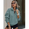 image:imagePRETTYGARDEN Womens Half Zip Oversized Sweatshirts Fleece Hoodies 2026 Trendy Long Sleeve Pullover Tops Y2k Fall OutfitsBlue Green
