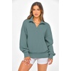 image:imagePRETTYGARDEN Womens Half Zip Oversized Sweatshirts Fleece Hoodies 2026 Trendy Long Sleeve Pullover Tops Y2k Fall OutfitsBlue Green